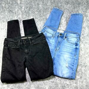 Signature Black Sz 2M (26x32,tag) Mudd FLX Stretch High Rise Jeggings Sz5 (blue)